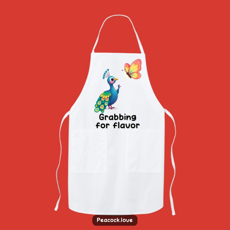 Funny Kawaii Peacock Butterfly Apron: Cook with Grace and a Smile
