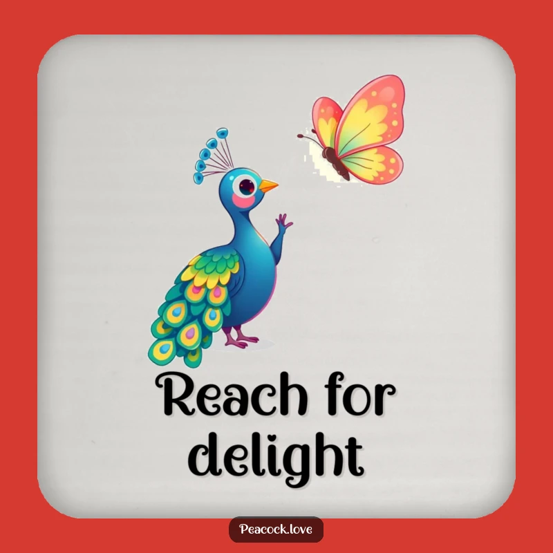 Funny Kawaii Peacock Butterfly Drink Coaster: Add Whimsy to Your Surfaces