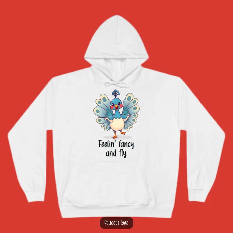Funny Kawaii Peacock Hoodie: Stay Cozy and Comical with This Hilarious Sweatshirt