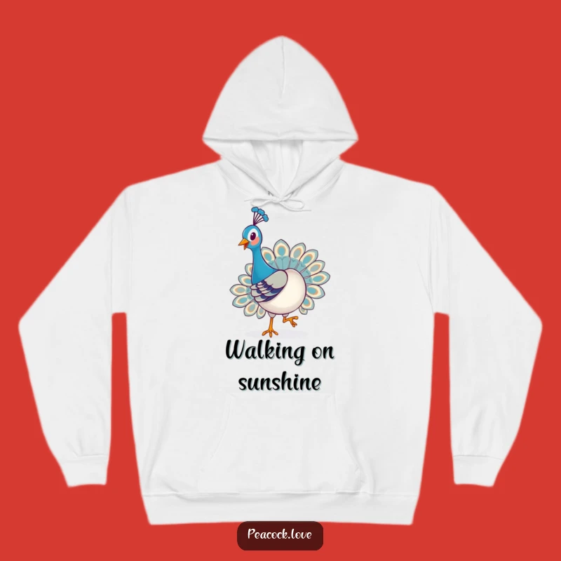 Funny Kawaii Peacock Strut Hoodie: Cozy Confidence & Playful Gift