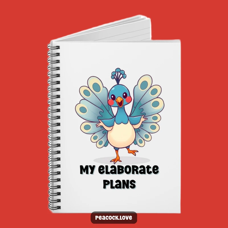 Funny Kawaii Peacock Notebook: Jot Down Ideas with This Hilarious Journal