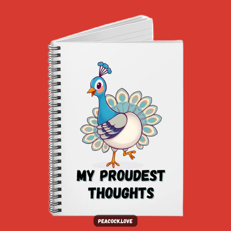 Funny Kawaii Peacock Strut Notebook: Jot Down Ideas with Joy