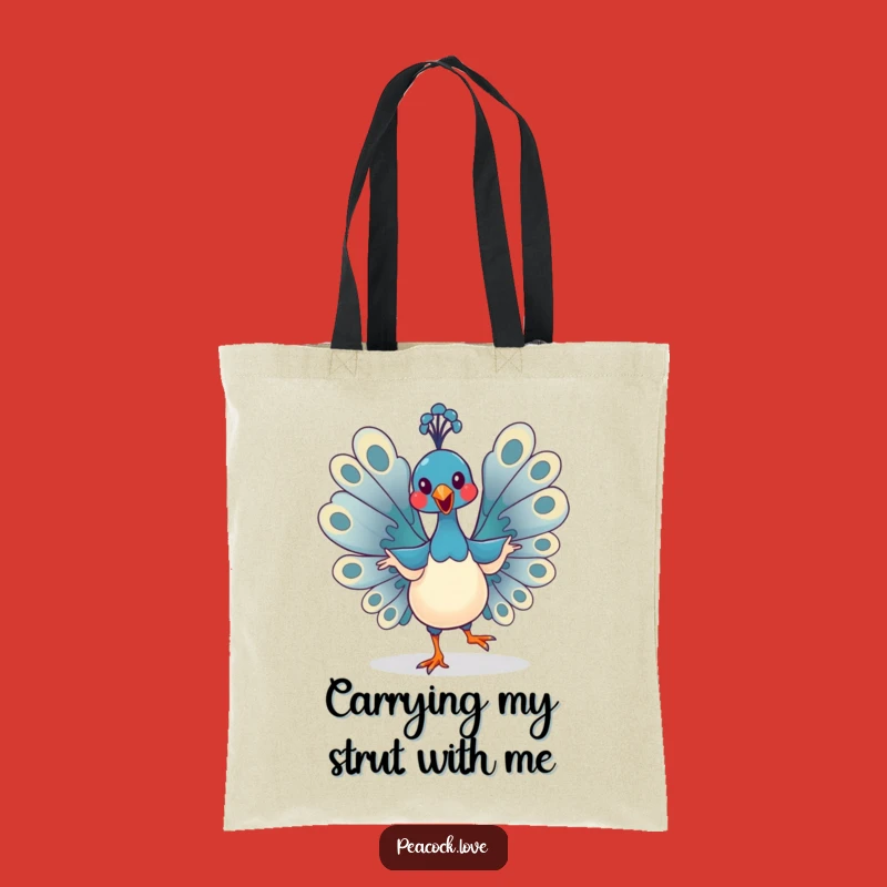 Funny Kawaii Peacock Tote Bag: Carry Your Laughs with This Hilarious Accessory